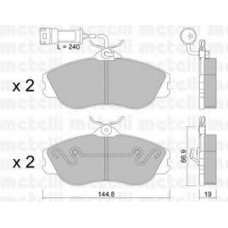 22-0663-1 METELLI Комплект тормозных колодок, дисковый тормоз