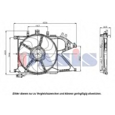 158018N AKS DASIS Вентилятор, охлаждение двигателя