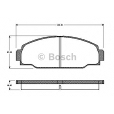 0 986 TB2 601 BOSCH Комплект тормозных колодок, дисковый тормоз