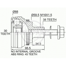 OJ-1684 InterParts Шарнирный комплект, приводной вал