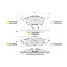 BD S075P STARLINE Комплект тормозных колодок, дисковый тормоз