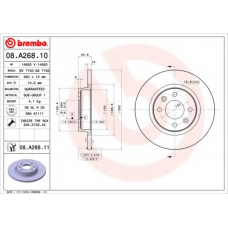 08.A268.10 BREMBO Тормозной диск