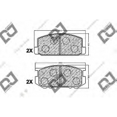 BP1208 DJ PARTS Комплект тормозных колодок, дисковый тормоз