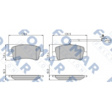 FO 935481 FOMAR ROULUNDS Комплект тормозных колодок, дисковый тормоз