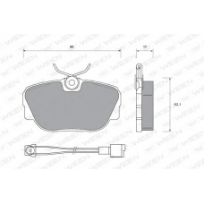 151-1264 WEEN Комплект тормозных колодок, дисковый тормоз