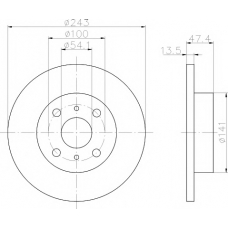 8DD 355 101-301 HELLA PAGID Тормозной диск