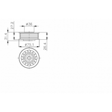 TKR 9847 TIMKEN Натяжной ролик, ремень грм