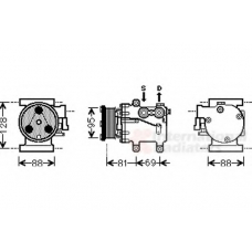 1800K437 VAN WEZEL Компрессор, кондиционер