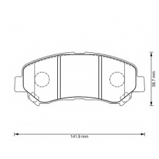 573379B BENDIX Комплект тормозных колодок, дисковый тормоз