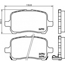 8DB 355 014-661 HELLA Комплект тормозных колодок, дисковый тормоз