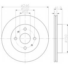 8DD 355 114-421 HELLA PAGID Тормозной диск