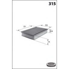 JLP3943 MECAFILTER Воздушный фильтр