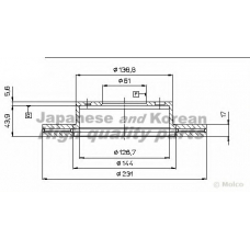 H037-02 ASHUKI Тормозной диск