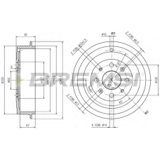 DR5656 BREMSI Тормозной барабан