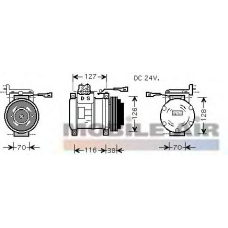 2800K073 VAN WEZEL Компрессор, кондиционер