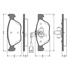 0 986 TB2 735 BOSCH Комплект тормозных колодок, дисковый тормоз