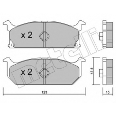 22-0416-0 METELLI Комплект тормозных колодок, дисковый тормоз