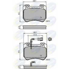 CBP12102 COMLINE Комплект тормозных колодок, дисковый тормоз