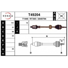 T49204 EAI Приводной вал