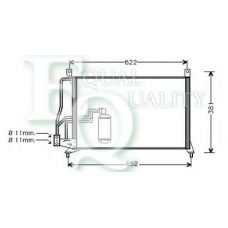 CO0232 EQUAL QUALITY Конденсатор, кондиционер