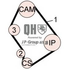 1112109419 Jp Group Комплект ремня ГРМ