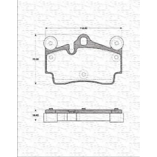 363702161393 MAGNETI MARELLI Комплект тормозных колодок, дисковый тормоз