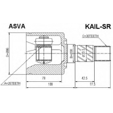 KAIL-SR ASVA Шарнирный комплект, приводной вал