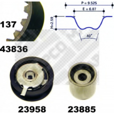 23836 MAPCO Комплект ремня ГРМ