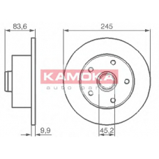 1031660 KAMOKA Тормозной диск