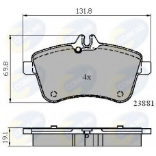 CBP01723 COMLINE Комплект тормозных колодок, дисковый тормоз