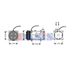 850730N AKS DASIS Компрессор, кондиционер