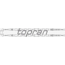 207 382 TOPRAN Трос, стояночная тормозная система