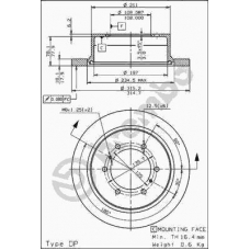 08.7106.10 BREMBO Тормозной диск