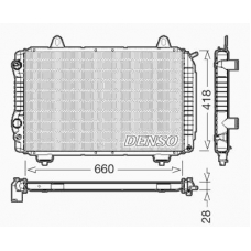 DRM09071 DENSO Радиатор, охлаждение двигателя