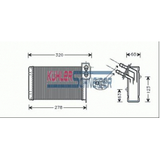 0990051 KUHLER SCHNEIDER Теплообменник, отопление салона