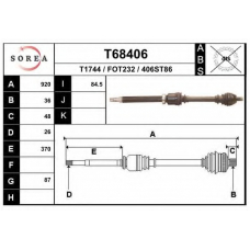 T68406 EAI Приводной вал