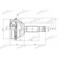 PCV1471 PATRON Шарнирный комплект, приводной вал