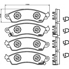 2452501 TEXTAR Комплект тормозных колодок, дисковый тормоз
