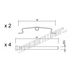 KIT.072 TRUSTING Комплектующие, колодки дискового тормоза