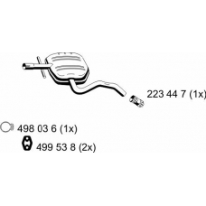 142168 ERNST Средний глушитель выхлопных газов