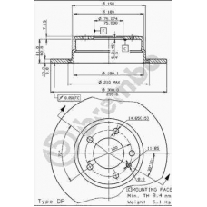 08.5440.10 BREMBO Тормозной диск