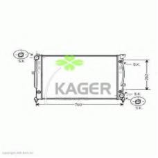31-0030 KAGER Радиатор, охлаждение двигателя