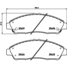 T3153 PAGID Комплект тормозных колодок, дисковый тормоз