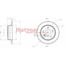 6110064 METZGER Тормозной диск