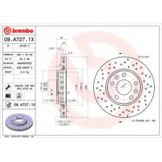 09.A727.1X BREMBO Тормозной диск