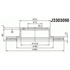 J3303050 NIPPARTS Тормозной диск