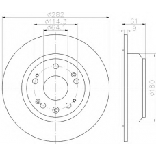 8DD 355 119-041 HELLA Тормозной диск