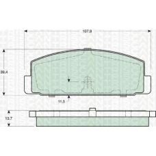 8110 50002 TRIDON Brake pads - rear