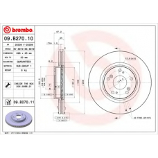 09.B270.10 BREMBO Тормозной диск