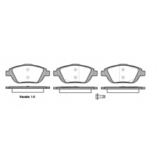 P12923.00 WOKING Комплект тормозных колодок, дисковый тормоз